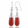 Natural Red onyx and 925 Sterling Silver Dangling Earring | Jewels Artisan