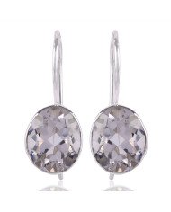 Natural Crystal and 925 Sterling Silver Dangling Earring | Jewels Artisan