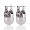 Natural Pearl and 925 Sterling Silver Dangling Earring | Jewels Artisan