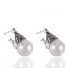 Natural Pearl and 925 Sterling Silver Dangling Earring | Jewels Artisan