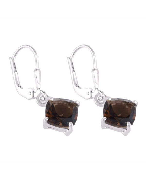 Natural Smoky Quartz Gemstone and 925 Sterling Silver Dangling Earring | Jewels Artisan
