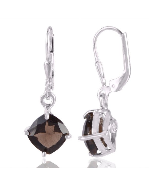 Natural Smoky Quartz Gemstone and 925 Sterling Silver Dangling Earring | Jewels Artisan