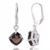 Natural Smoky Quartz Gemstone and 925 Sterling Silver Dangling Earring | Jewels Artisan