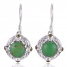 Natural Chrysoprase with Peridot Gemstone and 925 Sterling Silver Dangling Earring | Jewels Artisan