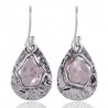 Pearl Natural Gemstone Sterling Silver Drop and Dangling Earring | Jewels Artisan