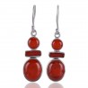 Bambu Coral and Coral Stick Natural Gemstone Sterling Silver Drop and Dangling Earring | Jewels Artisan