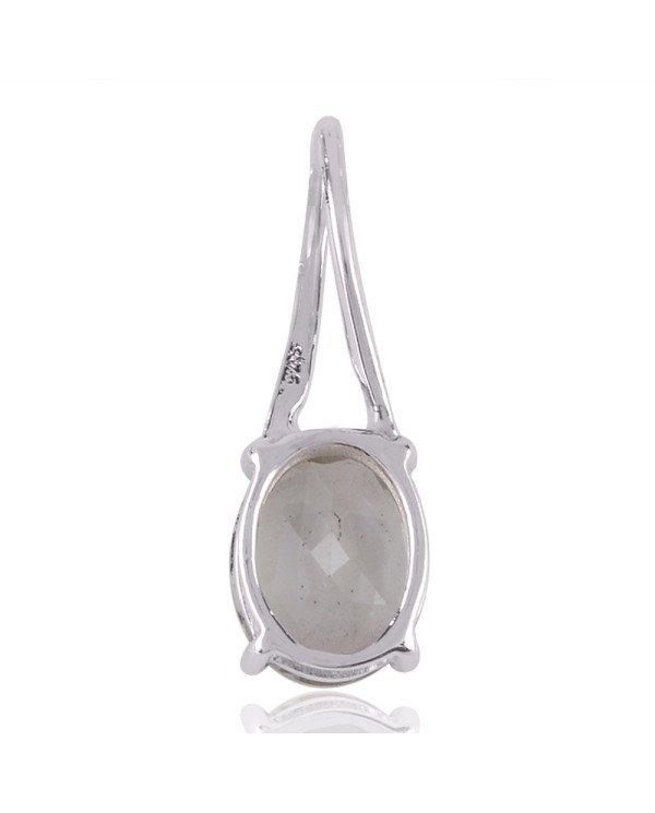 Natural Green Amethyst Gemstone Sterling Silver Pendant | Jewels Artisan
