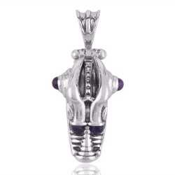 Natural  Amethyst Gemstone Sterling Silver Pendant | Jewels Artisan