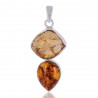 Natural Amber Citrine Gemstone Sterling Silver Pendant | Jewels Artisan