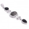 Natural Black Onyx Tourmanilated Quartz Gemstone Sterling Silver Pendant | Jewels Artisan