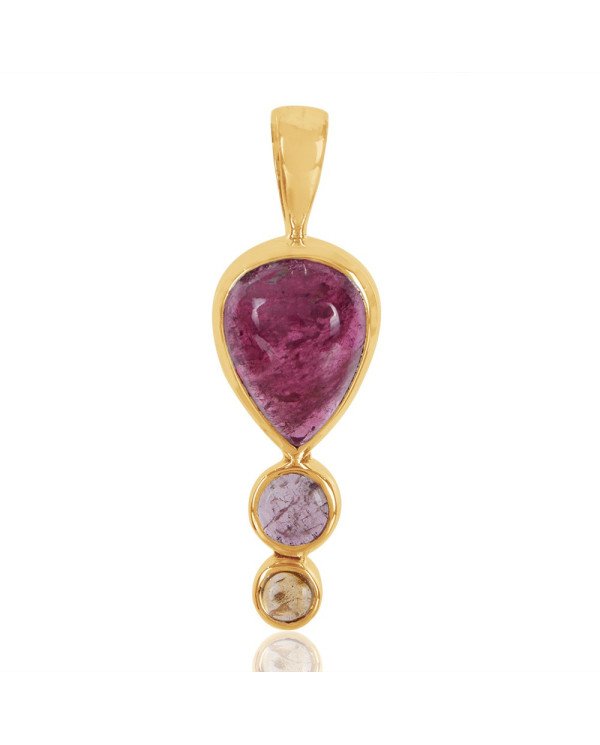 Tourmaline Gemstone 925 Sterling Silver Pendant