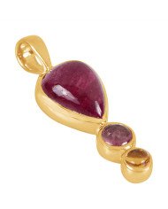 Tourmaline Gemstone 925 Sterling Silver Pendant