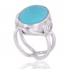 Natural Arizona Turquoise Gemstone Sterling Silver Ring | Jewels Artisan