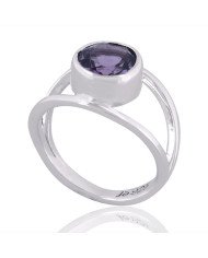 Natural Amethyst Gemstone Sterling Silver Ring | Jewels Artisan