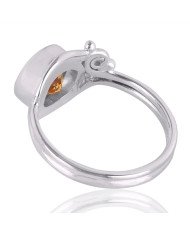 Natural Citrine Gemstone Sterling Silver Ring | Jewels Artisan
