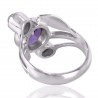 Natural Pearl And Amethyst Gemstone Sterling Silver Ring | Jewels Artisan