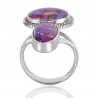 Natural Purple Copper Turquoise Gemstone Sterling Silver Ring | Jewels Artisan