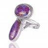 Natural Purple Copper Turquoise Gemstone Sterling Silver Ring | Jewels Artisan