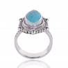 Natural Arizona Turquoise Gemstone Sterling Silver Ring | Jewels Artisan
