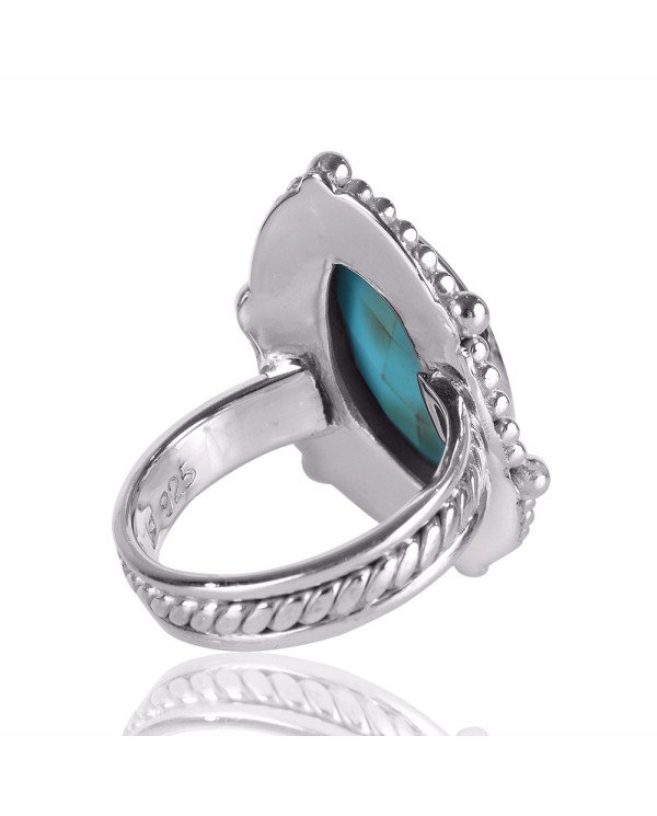 Natural Arizona Turquoise Gemstone Sterling Silver Ring | Jewels Artisan