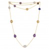 Natural Citrine Amethyst  Lapis Rainbow Moonstone With Smoky Quartz Gemstone Sterling Silver Necklaces | Jewels Artisan
