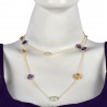 Natural Citrine Amethyst  Lapis Rainbow Moonstone With Smoky Quartz Gemstone Sterling Silver Necklaces | Jewels Artisan
