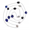 Natural Rainbow Moonstone Lapis And Black Onyx Gemstone Sterling Silver Necklaces | Jewels Artisan