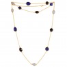 Natural Black Onyx Lapis And Rainbow Moonstone Gemstone Sterling Silver Necklaces | Jewels Artisan