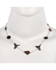 Natural Tektite Hematite Ammonite Meteorite Sark Teeth And Black Onyx Gemstone Sterling Silver Necklaces | Jewels Artisan