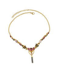 Natural Tourmaline Gemstone Sterling Silver Choker Necklaces | Jewels Artisan