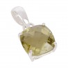 Natural Lemon Quartz Gemstone Sterling Silver Pendant | Jewels Artisan