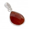 Natural Red Onyx Gemstone Sterling Silver Pendant | Jewels Artisan