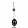 Natural Black Onyx Gemstone Sterling Silver Fashion Pendant | Jewels Artisan
