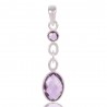 Natural Amethyst Gemstone Sterling Silver Fashion Pendant | Jewels Artisan