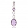 Natural Amethyst Gemstone Sterling Silver Fashion Pendant | Jewels Artisan