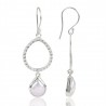 Natural Pearl Gemstone 925 Sterling Silver Dangle Earring| Jewels Artisan