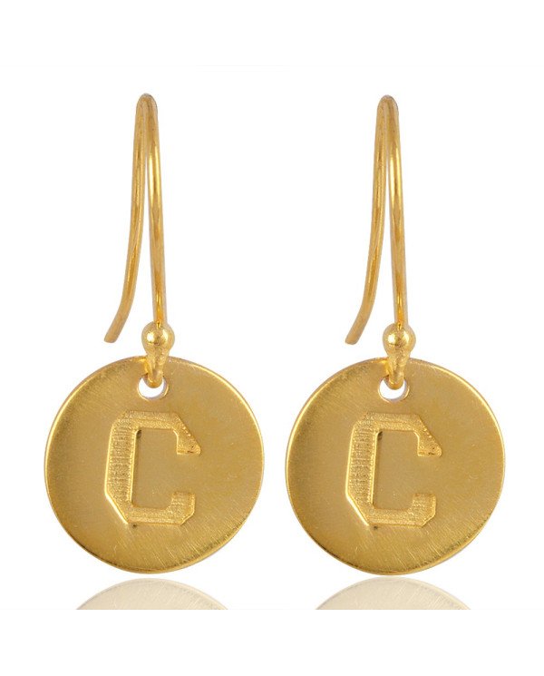 C Alphabate Brass Fashion Earring | Jewels Artisan