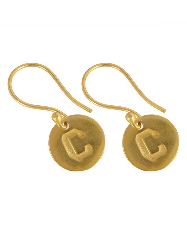C Alphabate Brass Fashion Earring | Jewels Artisan