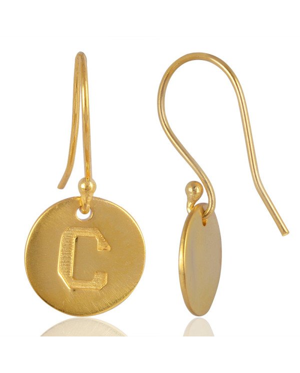 C Alphabate Brass Fashion Earring | Jewels Artisan