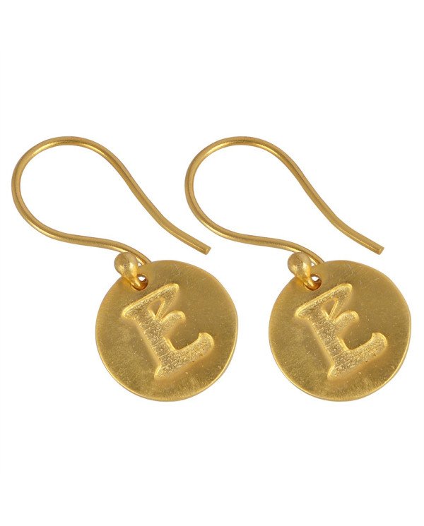 E Alphabate Brass Fashion Earring | Jewels Artisan