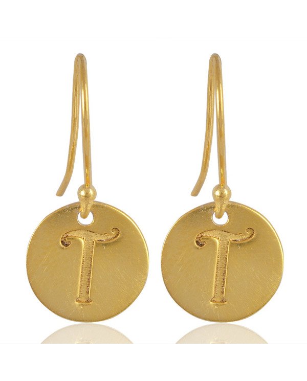 T Alphabate Brass Fashion Earring | Jewels Artisan