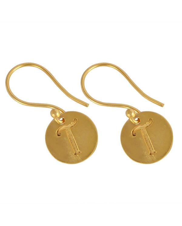 T Alphabate Brass Fashion Earring | Jewels Artisan