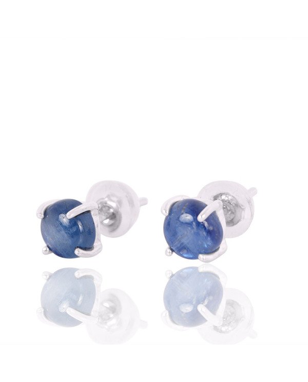 Natural Kyanite Gemstone 925 Sterling Silver Stud Earring| Jewels Artisan