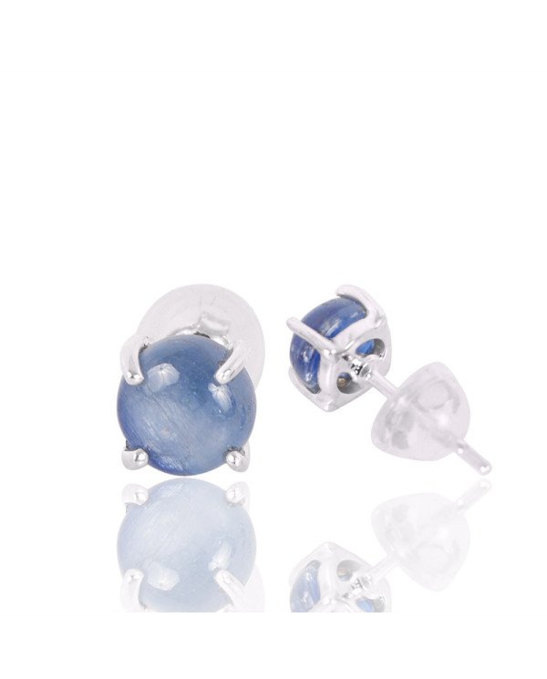 Natural Kyanite Gemstone 925 Sterling Silver Stud Earring| Jewels Artisan