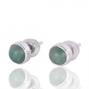 Natural Amazonite Gemstone 925 Sterling Silver Earring| Jewels Artisan