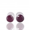 Natural Ruby Gemstone 925 Sterling Silver Earring| Jewels Artisan