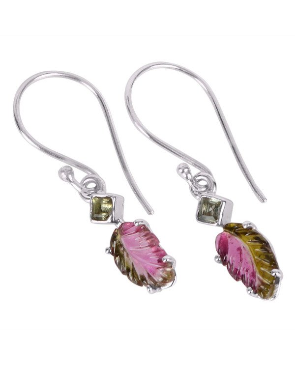 Natural Tourmaline Gemstone 925 Sterling Silver Cluster Earring| Jewels Artisan