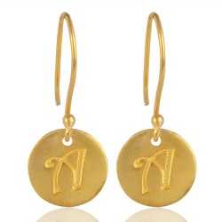 A Alphabate Brass Fashion Earring | Jewels Artisan