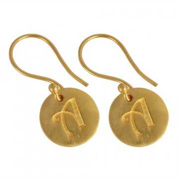 A Alphabate Brass Fashion Earring | Jewels Artisan