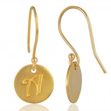 A Alphabate Brass Fashion Earring | Jewels Artisan